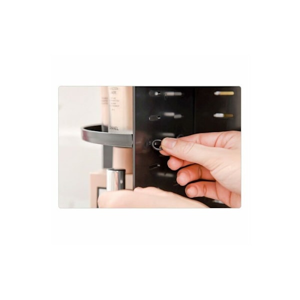 Makeup Organizer, 360° Drejelig Kosmetik Display Stativ, Stor Kapacitet Justerbar Makeup Opbevaring Badeværelseshylder, Bordplade Opbevaring Kosmetik Organ