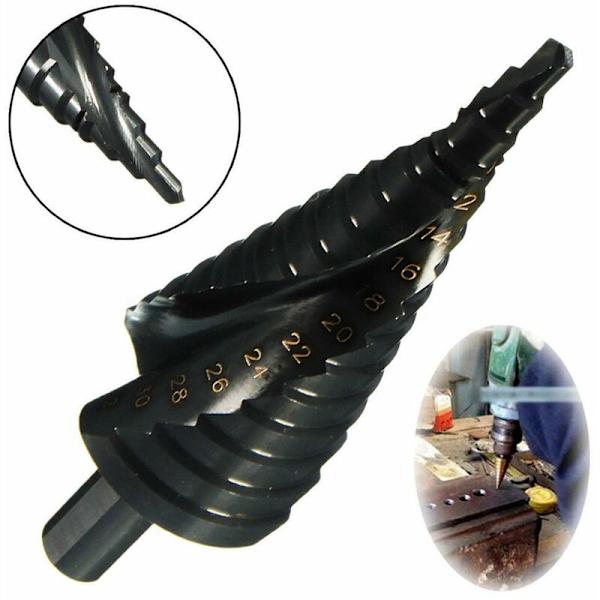 HSS Trin Drill Bit Metal Konisk Drill Bit 4-32mm til Skruetrækker på Stål Træ Plast