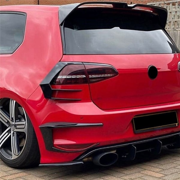 Bakre støtfanger spoiler blad vindlys for Golf 6 MK6 7 MK7 MK7.5 GTD 2009-2020
