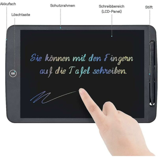 LCD-skrivetablet, LCD-skrivetavle, grafiktablet, skrivetavle, digital skrivetavle, papirløs malertavle til børns skoletegning, noter