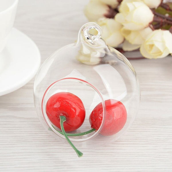 8cm Ripustettava lasikukka maljakko kasvimaljakon jalusta pidike terraarioastia kynttilänjalka tealight pidike kodinsisustus