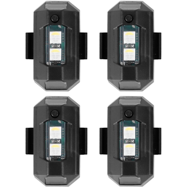 LED Strobe Drone Lys 7 Farver USB Opladning Natlys til Air 2S/Mini 2/Cykel/Dirt Bike/Bil/Motorcykel, 4STK