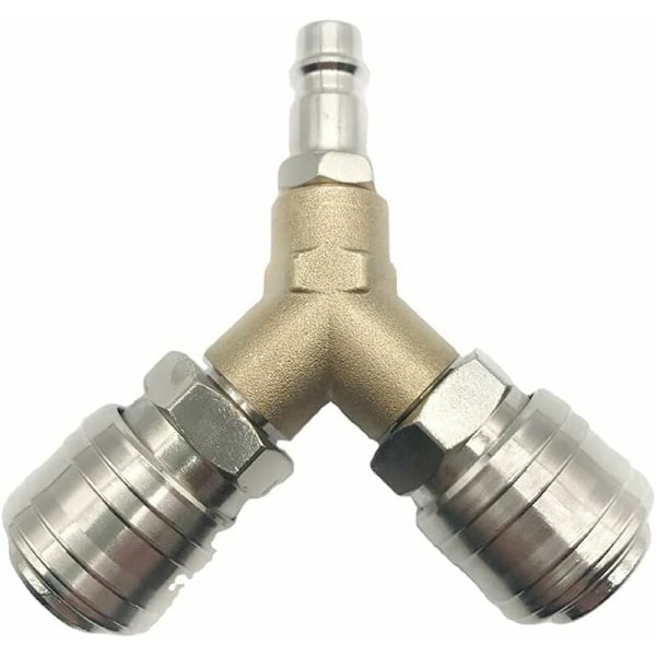 Trykluftdispenser, Triomphe Trykluftforbindelse, Trykluftskifter, Med To 1/4 Tommer Gevindede Forbindelser, Fremstillet af Rustfri Messing