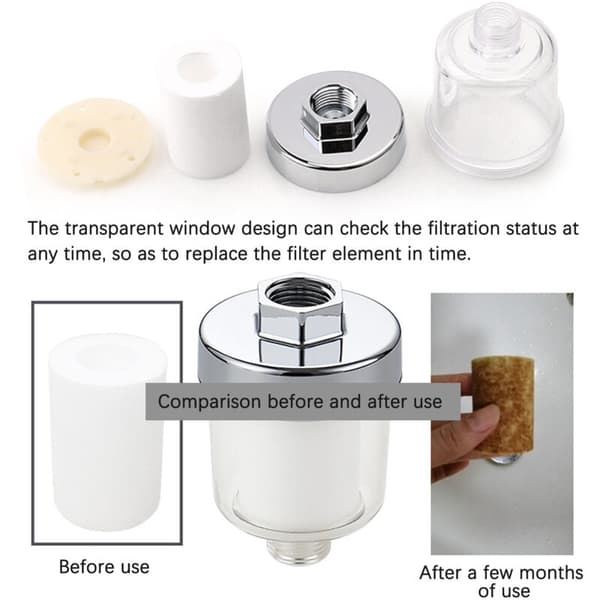 Universal dusjfilter, pp bomullsfilterelement