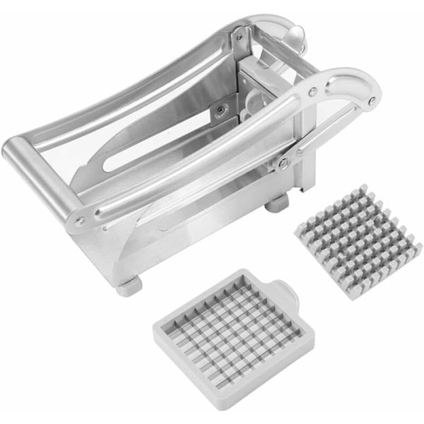 Fry Cutter Grønnsakskutter, Rustfritt Stål Fransk Fritert Slicer Potet Fritert Slicer Potetkutter Fry Cutter med To Størrelser av Rustfritt Stål Blader