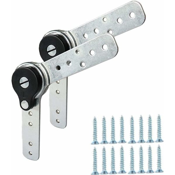 2 x Møbel Justerbar Vinkelhengsel Automatisk Tilbakestillingsfunksjon Heavy Duty Hengsel Vinkeljustering Juster Sofa/Seng/Skap/Tilt 90 til 180 Grader