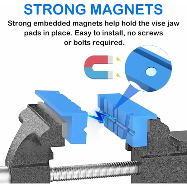 2 stk TPU magnetiske skrustikkebeskyttere, myke skrustikkebeskyttere, blå magnetiske skrustikkebeskyttere for benkskrue, jigger, boremaskiner, freser (14 3,6 3,2 cm)