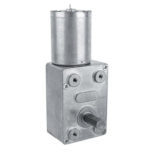 DC 12V Reversibel Reduktionsmotor med Högt Vridmoment Turbin Snäckväxellåda för Fönster, Dörröppnare (40RPM)