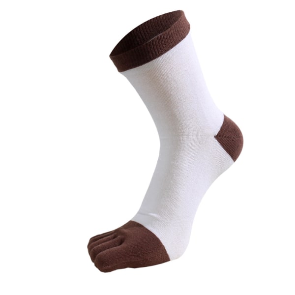Fem-tå sokker bomull mid-tube hele sesongen herresokker høy midje tykke tå sokker fem-tå sokker med splittfinger (4 par)