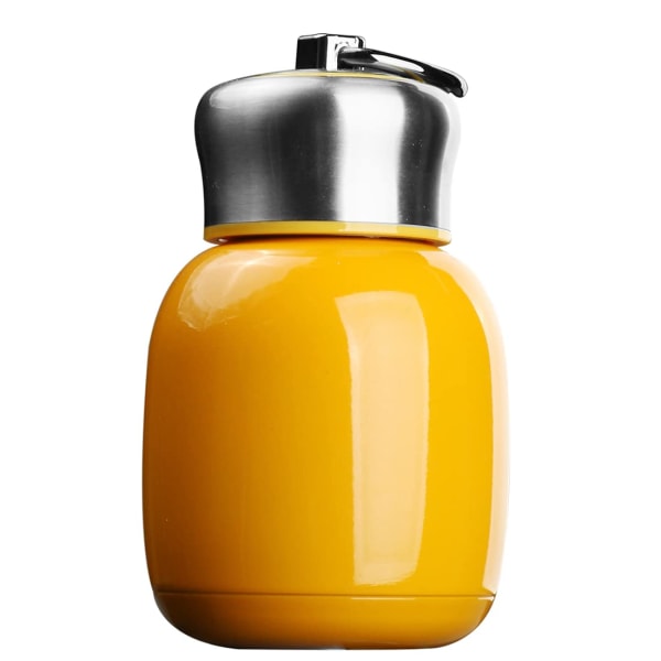 200ml liten minivakuumisolert vannflaske bærbar lekkasjesikker reisekopp i rustfritt stål varm og kald termosflaske (oransje-rød)