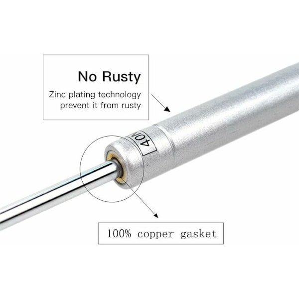 Hydrauliske Gasstøddæmpere til Løft af Døre Skab Køkken Møblerhængsel Dæmper, 40N / 4kg 270 mm, Pakke med 4