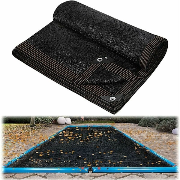 Bladnät Skydd för Rektangulär Pool, Överjordisk Poolskydd, Utomhus Blockerar Döda Löv och Skräp 2×3m(6.5x10ft)