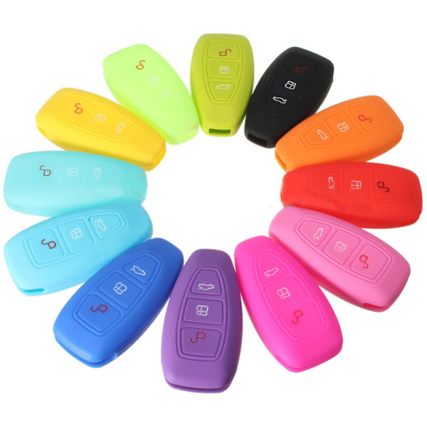 Silicone Remote Key Fob Case Cover 3 Buttons For Focus Mondeo Fiesta