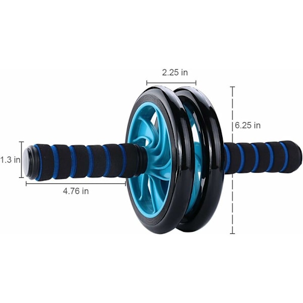 Rullhjulsträning, AB-hjulsträning, Maghjul för Män, AB-rullhjul, Fitnesshjul, Fitnesshjul Hemma (blå)