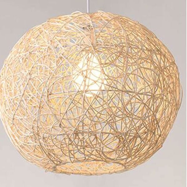 Rattan Hängande Lampor, Hänglampa med Glödlampa, Handgjord, Dekorationer för Hemmet, Sovrum