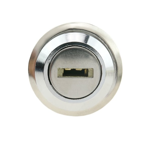 Tønde kamlås 37mm x M18 med flad nøgle med gul switch