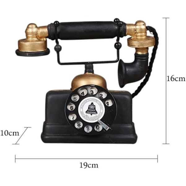 Industriel Loft Retro Model Fastnettelefon Roterende Håndværk Butiksindretning Cafe Stue Vindue Dekorationer Dekorationer Fotografi