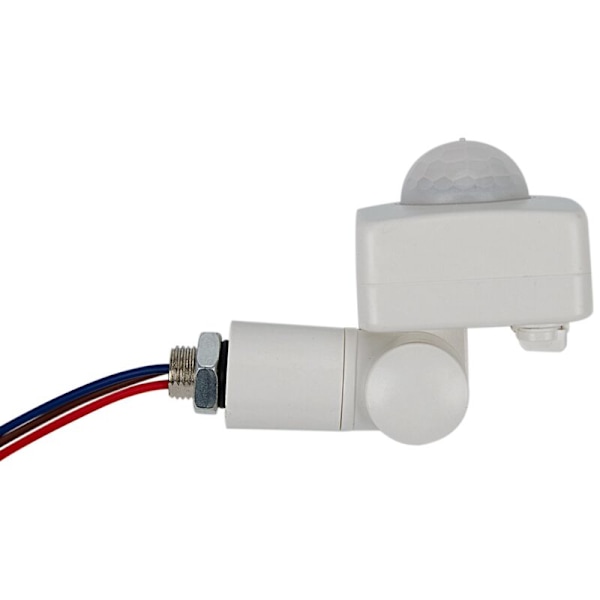 2x Automatisk PIR 85-265V Säkerhets-Infraröd Rörelsesensor Detektor Väggmonterad LED Utomhus Vit