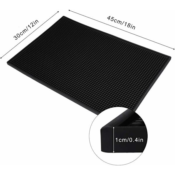 Bar Service Mat Högpresterande Silikon Torkplatta för Bar Club Kök Café 30 x 45 cm-
