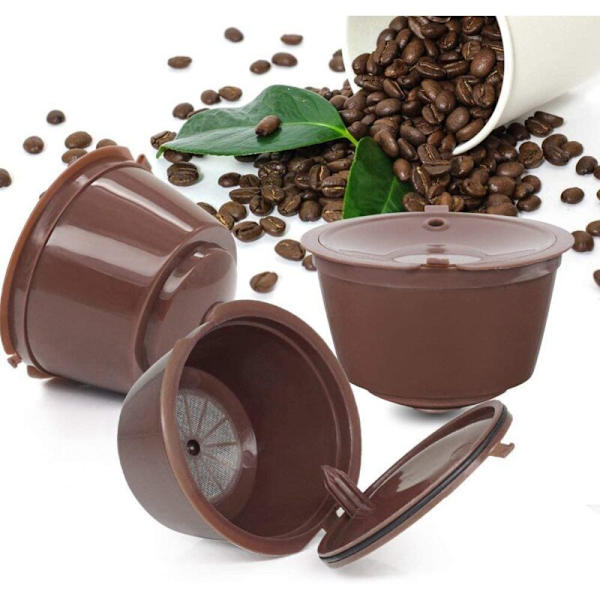 2-pack Serie Återfyllningsbara Kaffe Filter Koppar Återanvändbara Pod Fyllda Kapslar Kompatibla med Kaffebryggare 1.0 K Cup B