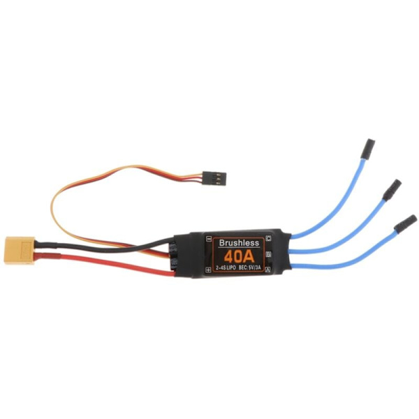 40A harjaton ESC XT60-liitin Kestävä RC-komponentit Tarvikkeet Nopeudensäädin Moottori FPV Quadcopter Helikopteri