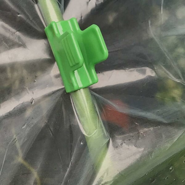 Växthusfästen, paket med 20 växthusfilmsfästen, laminerad plast, klämmor för skjul Baneroller, ramar och radskydd 11 mm diameter
