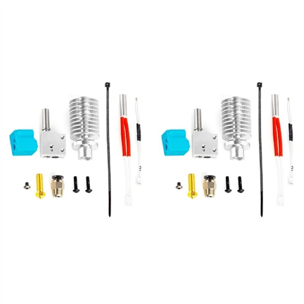 2X 3D Printer Ekstruder Hot End Kit til Anycubi Plus/Max Vyper Patronvarmer 24V Termistor 100K
