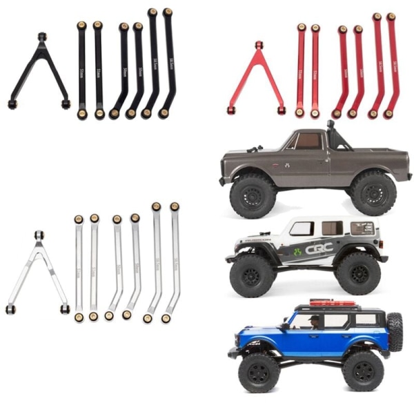 CNC Hög frigång chassi länkstänger för Axial SCX24 AXI00001 C10 AXI00002 AXI00006 1/24 RC bildelar, 1