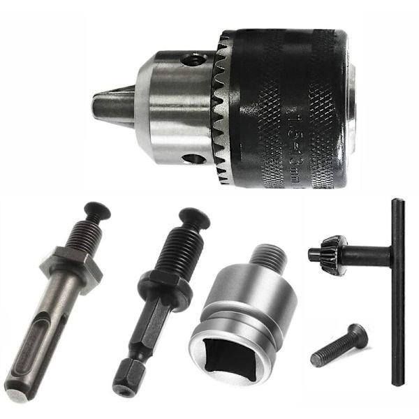 1,5-13 mm Borrchuck 1/2-20 UNF med SDS Plus Adapter och Nyckel Borrchuck Snabbväxlingschuck Med Nyckel För Borrning Elektrisk Borrkonvertering