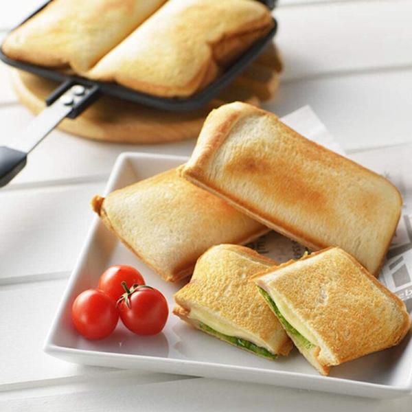 Non-Stick Sandwich Maker Jern Brød Toast Morgenmad Maskine Pandekage Madlavning Grill Ovn Form Grill Stegepande