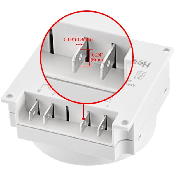 CN101A SPST-brytare med programmerbar timer och LCD-digital display 12V DC 16A Vit med vattentät skydd