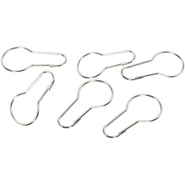 100-pack järnduschdraperiringar päronklämmor