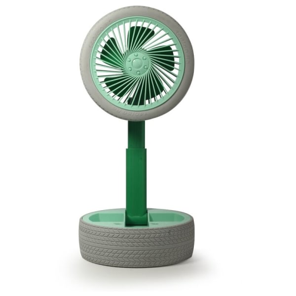 Pöytävalaisin USB-tuuletin Älykäs kaukosäädin Valo Mini Retractable Folding Fan Light Yövalo Tuuletin Vihreä