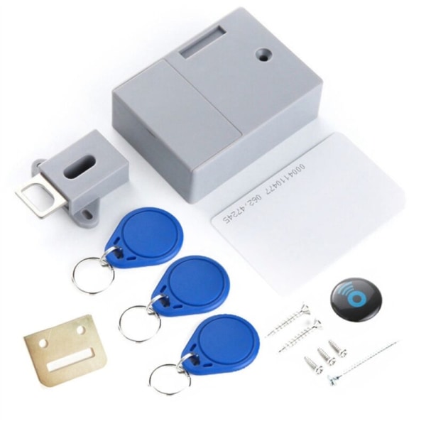 RFID elektronisk skaplås, skjult elektronisk mørk lås, DIY for treskap, skap, skuff, skoskap, skufflås