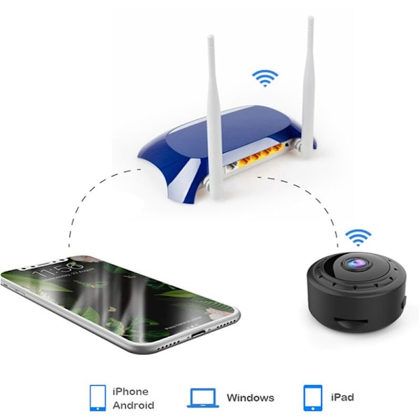 W12 WIFI 1080P Mini-kamera Infrapunaihd-liikkeen havaitseminen Etävalvonta Koti Mini Älykamera