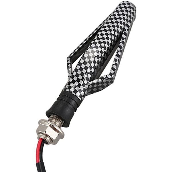 2 deler 24 LED motorsykkel blinklys indikator for tåkelys bakbremselys streamer gult blinkende