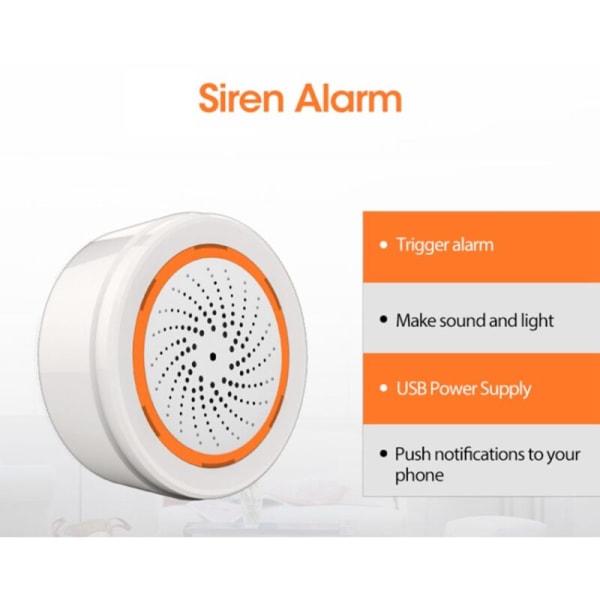 ZigBee NEO 90DB Lyd- og lyssensor Indbygget sirenealarmsensor Tuya Smart Life