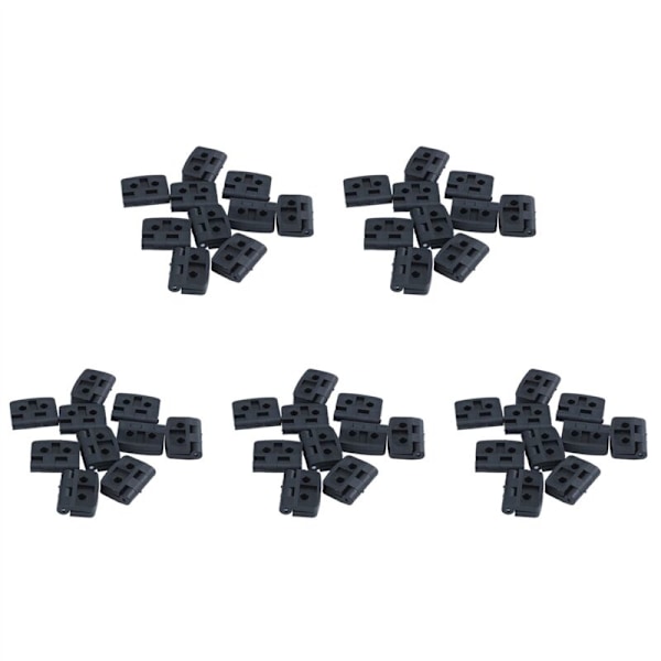 50Pcs Black Plastic Door Hinges Reinforced 40mm x 30mm