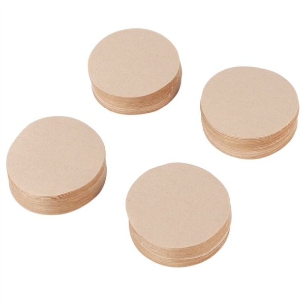 400 stk Ubleket Runde Kaffefilterpapir Erstatningsfilterpapir (2,3 tommer i diameter)