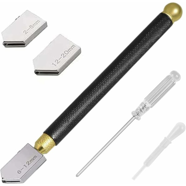 Professional Glass Cutter, Glass Cutting Tool, Pencil Style, Cut Glass 2-20mm Thickness for Glass/Tile/Mirror/Mosaic Cutting