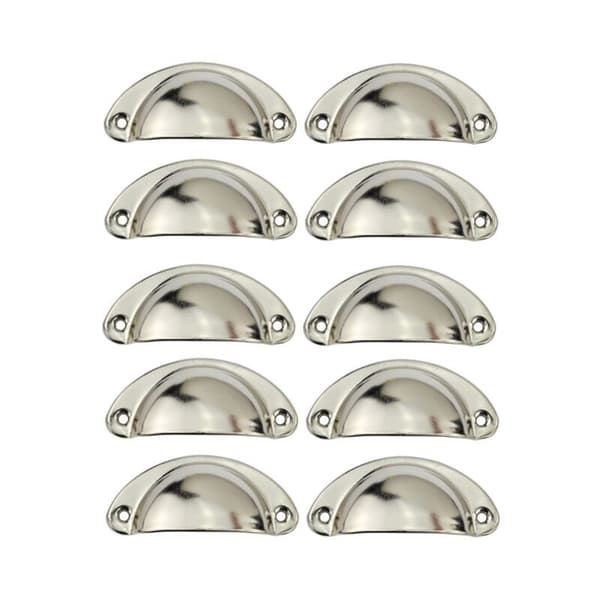 10-pack dörrknoppar 81 mm Dekoration för lådmöbler - Silver