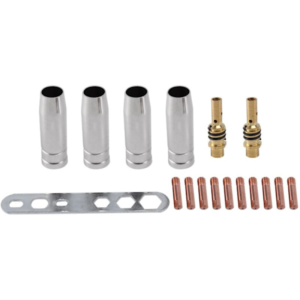 17 st/set 15Ak Mig/lödspets Kontaktmunstycken 0,8X25Mm M6 Gasanslutningshållare Gasanslutningssats