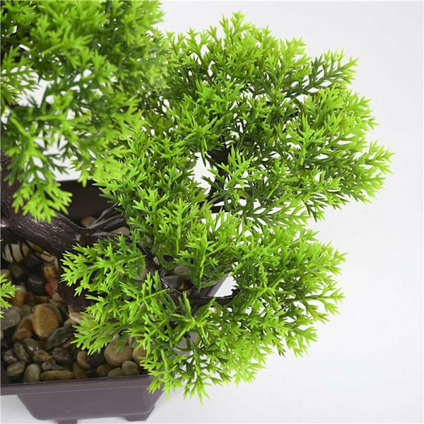 Kunstig plante bonsai livagtig smuk simulering pryd fyrretræ nåle cypress planter bonsai til hjemmet falsk træ bonsai attraktiv til hjemmet-DE