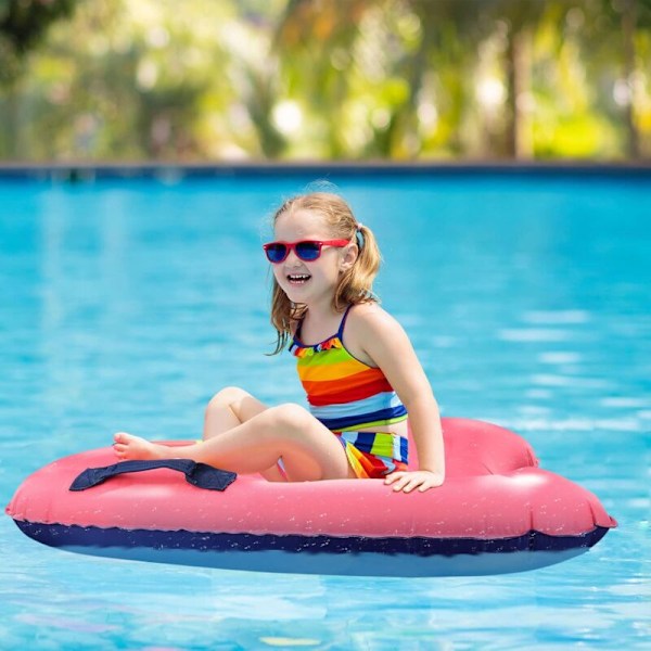 Bærbar Oppblåsbar Bodyboard Oppblåsbar Svømmeflåte Ensfarget Bøye Hav Oppblåsbar Surfebrett med Håndtak Aquaplane Bassengflåte for Strand Basseng