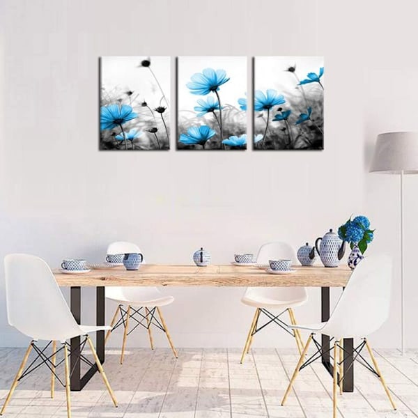 Abstrakt Väggkonst med Guldfolie Modern Canvas Tavla Minimalism Samtida Abstrakta Växter Konstverk för Sovrum Badrum Vardagsrum Kök Kontor H