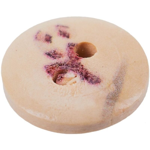 100 stk. træknapper med 2 malede huller Scrapbooking syning 15mm (5/8 tommer)