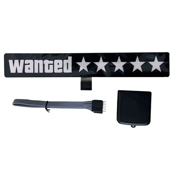 5 Tähden Sähköinen Tuulilasin Tarra JDM Glow Panel Koriste Tarvike - \"Wanted\" Tekstin Kera