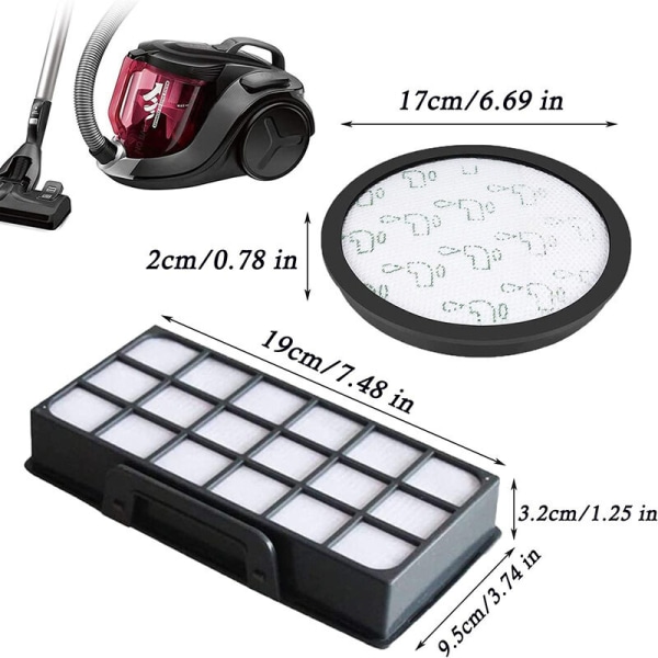 2 filtre til Rowenta Rowenta ZR006001 RO6921EA RO6941EA RO6951EA RO6954EA RO6962EA RO6963EA RO6971EA RO6984EA RO6993EA