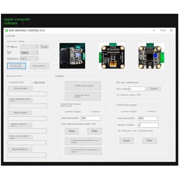 MKS SERVO42C PCBA Stepper Motor 32Bit ARM Servo Lukket Loop SMT32 Controller 17 Servomotorer til 3D-printertilbehør