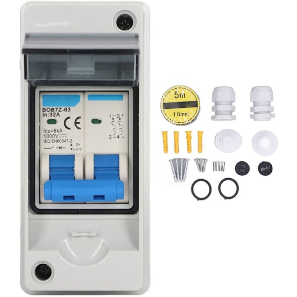 PV DC-bryter 32A 6KA IP65 Vanntett DC-isolasjonsbryter Solbryter 1000V